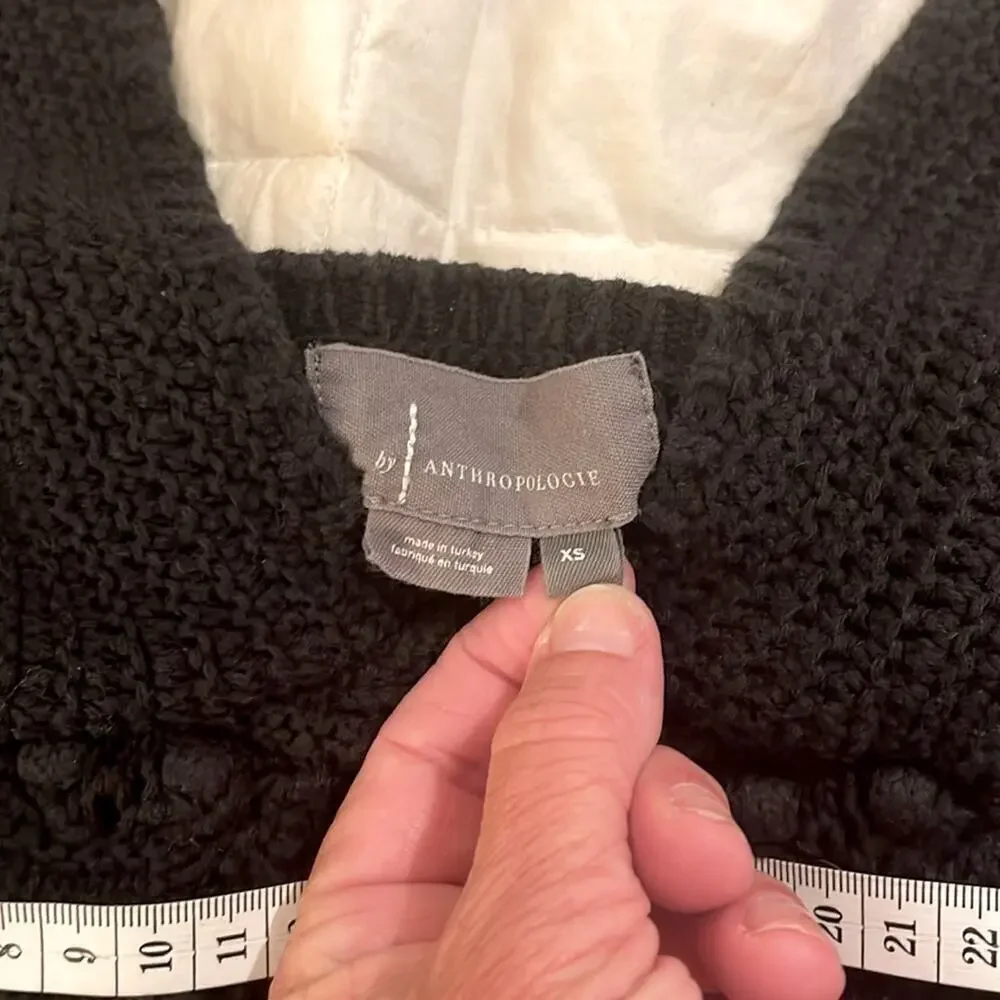 Anthropologie Elegant Black Crochet Mini Dress - Picture 6 of 8